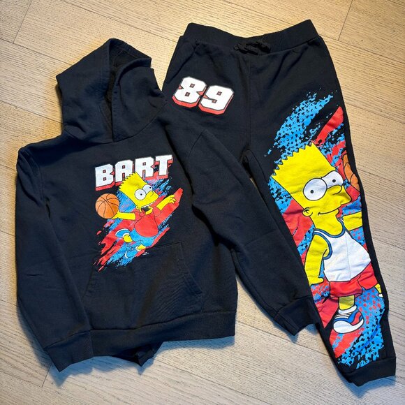 Nova Kids Matching Bart Simpson Sweatsuit - Picture 1 of 5